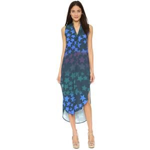 Mara Hoffman Star Midi Shirt Dress Black Size Small
